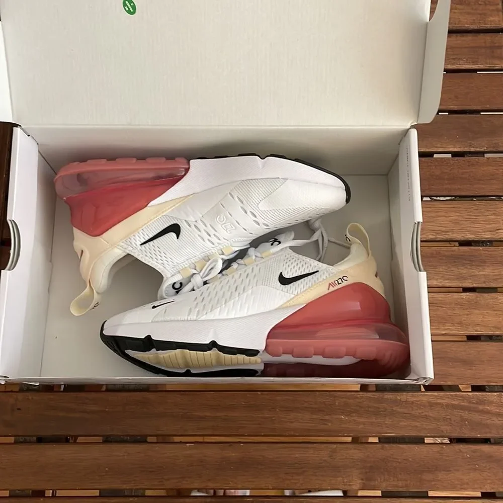 Nike Air Max 270 White Pale Ivory US Women Size 6.5/UK 4/EU 37.5(AH6789-123)